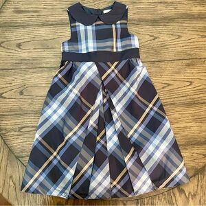 Janie and Jack 5 Plaid Dress Peter Pan Collar